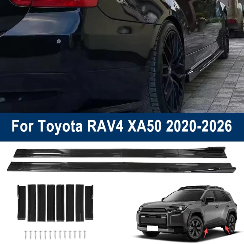 For Toyota RAV4 XA50 2020-2026 2021 Car Side Skirt Splitters Extended Side Spoiler Sport Body Kit Bumper Lip Modified Parts 8Pcs