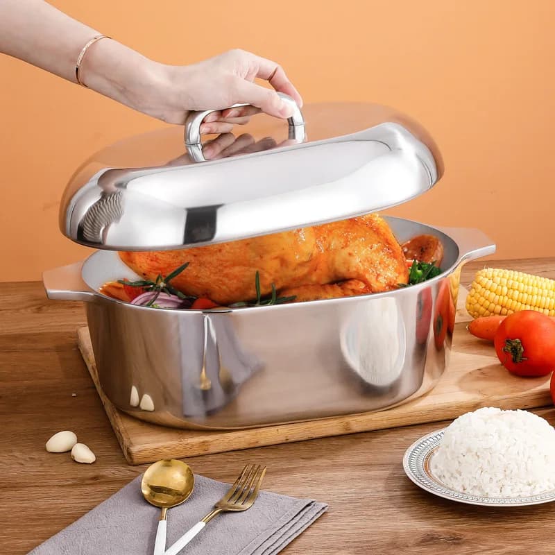 High Quality Gravity Cast Aluminum Insulated Gas Stove Household Turkey Oven Cooking Pot