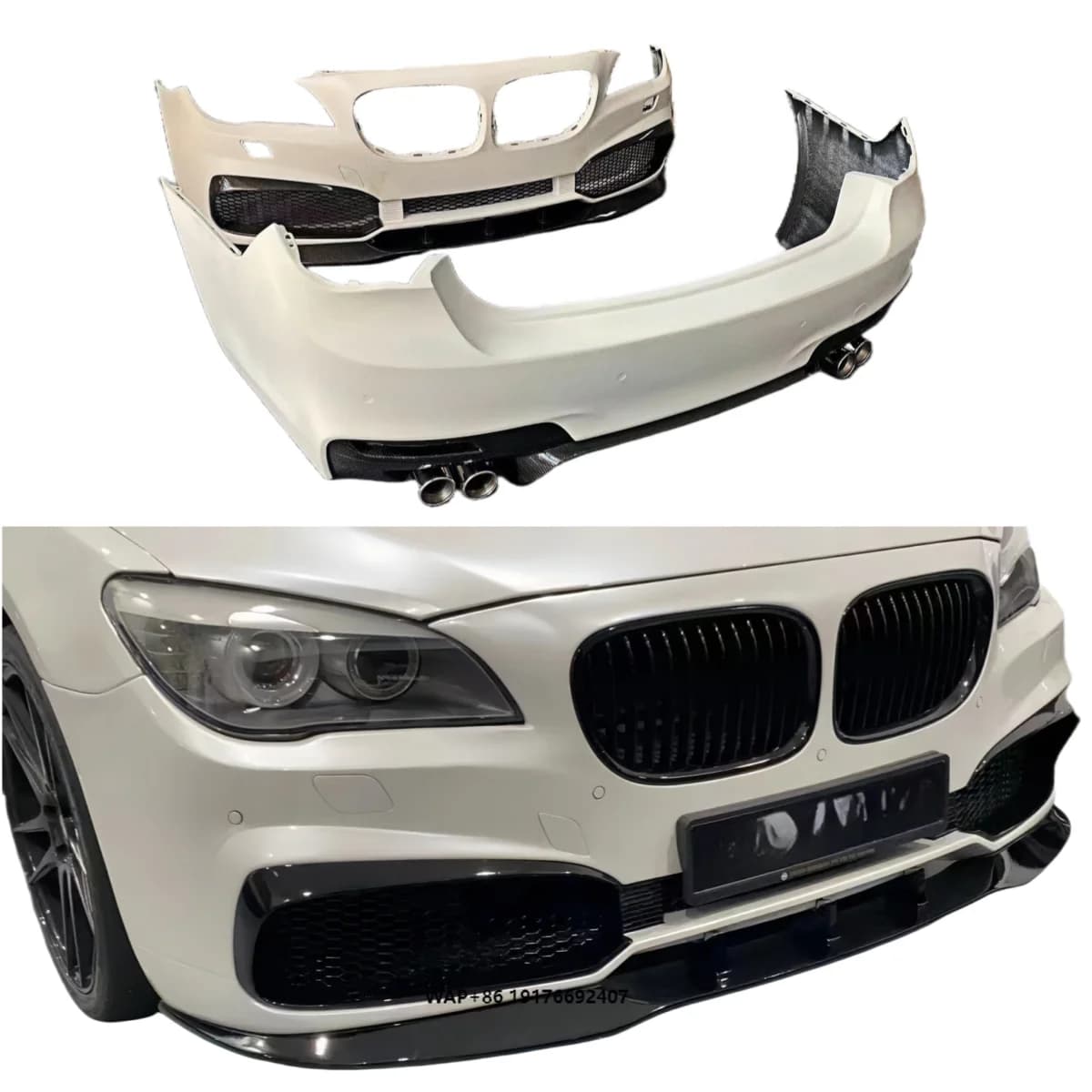 PD Style Body Kit forBmw Series 7 F01 F02 Front Bumper Lip Rear Diffuser Side Skirts Car Body Kit