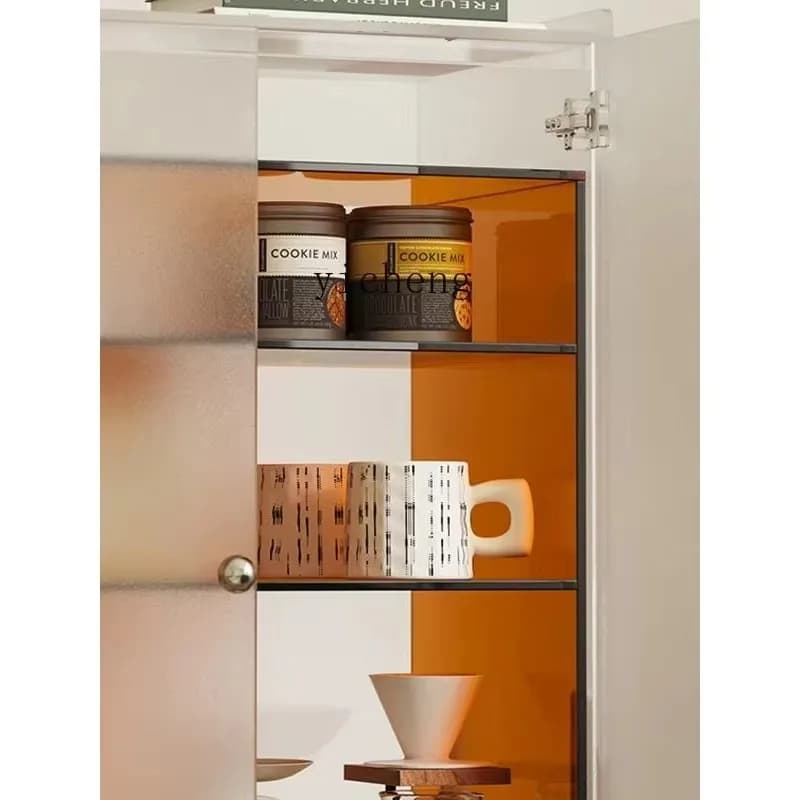 Q-2  Acrylic Living Room Small Side Cabinet Italian Minimalist Decorative Cabinet Household Display Cabinet