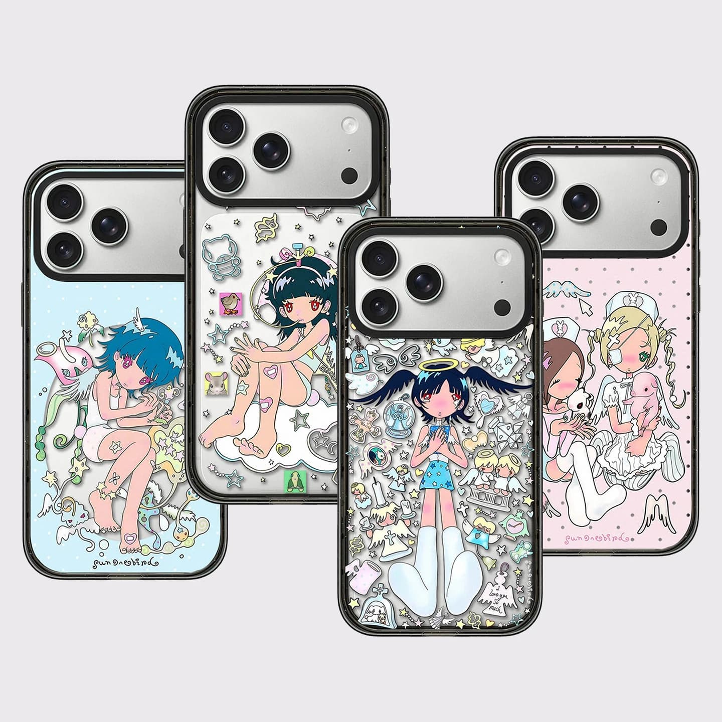 Anime Girl Angel Nurse Impact Black Border Magnetic Phone Case Cover for IPhone 13 14 15 16 17 18 Pro Max Case