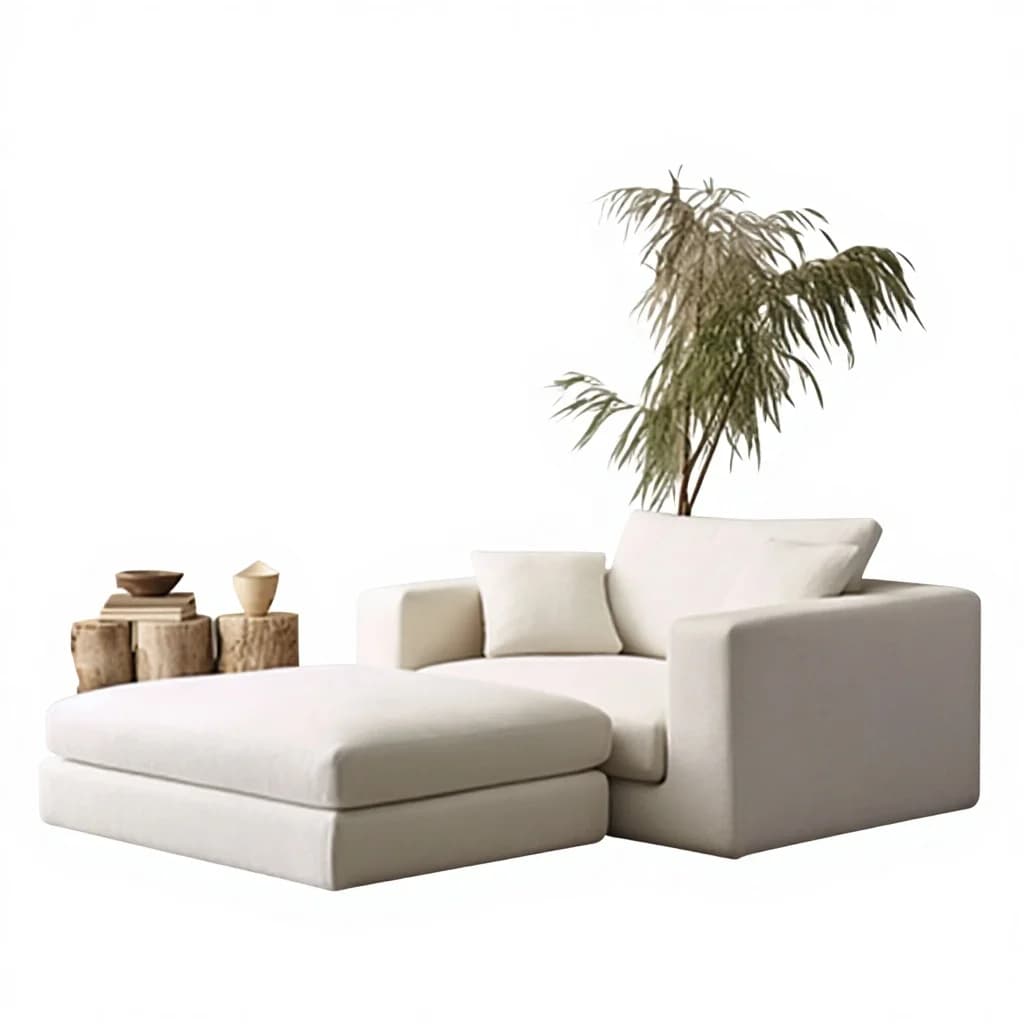 2026 Modern Luxury Two-Seater Fabric Sectional Sofa Set Convertible Sponge Bed Massage for Indoor Living Room Mall Apartment