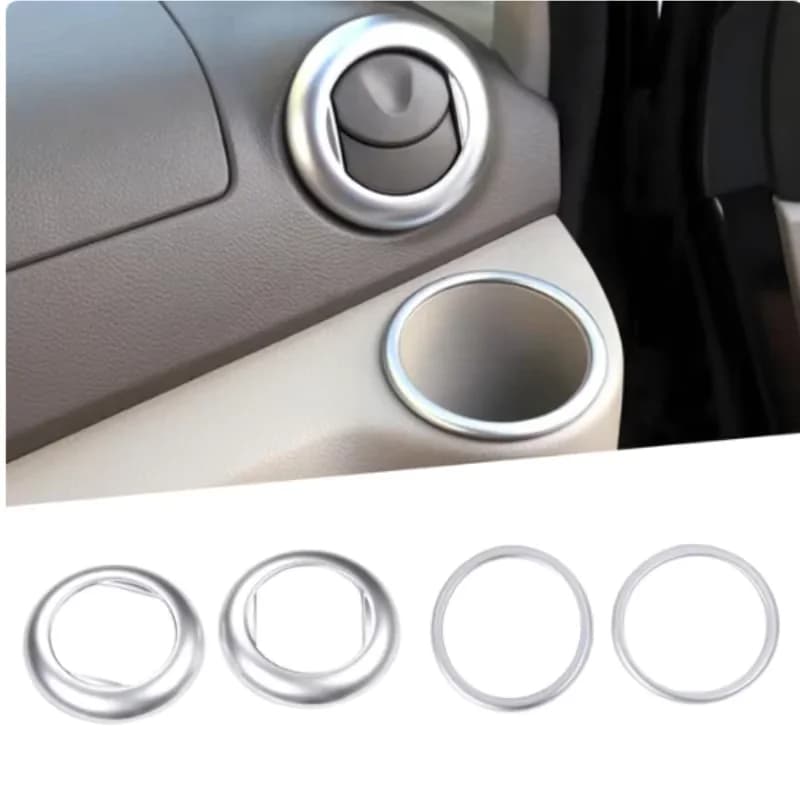 For Nissan NV200 Evalia 2018-2020 Carbon Fiber Color Front Water Cup Holder Interior Air Condition Vent Outlet Frame Cover Trim