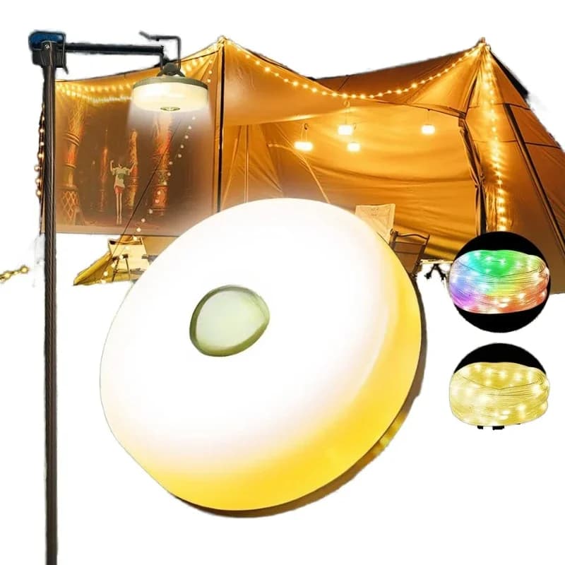 Outdoor Camping String Lights Waterproof 32.8 '4 1 Pattern Mans Tent Courtyard Garden Hiking Vacation Essential Christmas Gifts