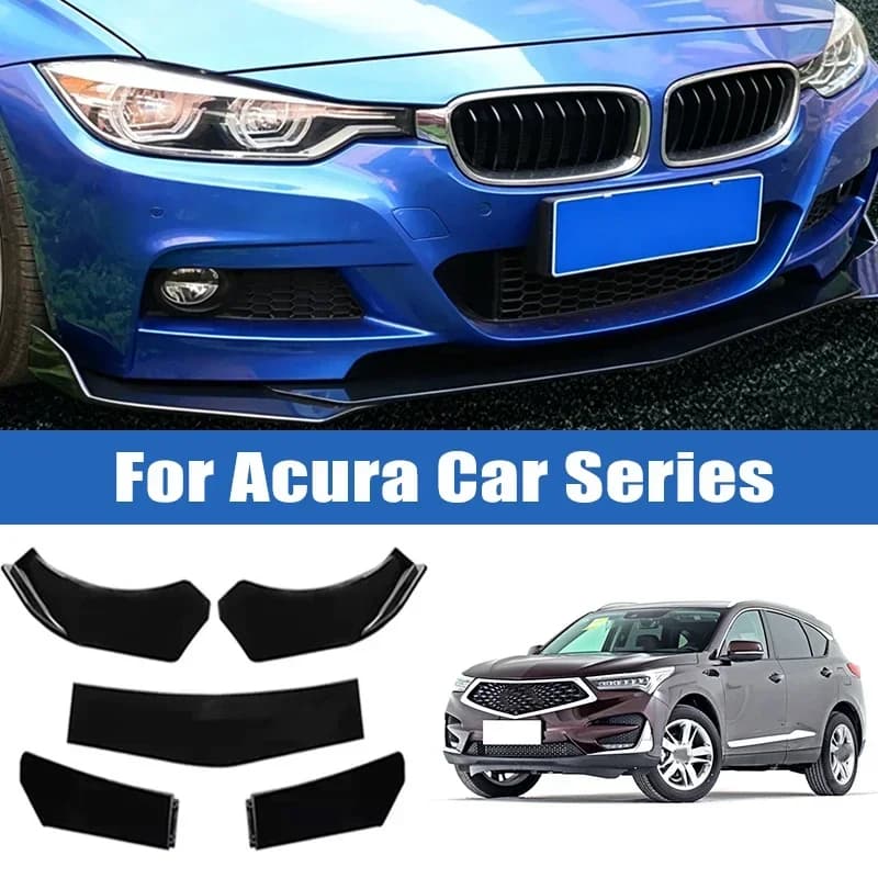 5Pcs Car Front Bumper Separator Bumper Lip Body Kit Duck Lip Separator For Acura RDX MDX TLX Integra CDX ZDX NSX TL TSX RDX CL