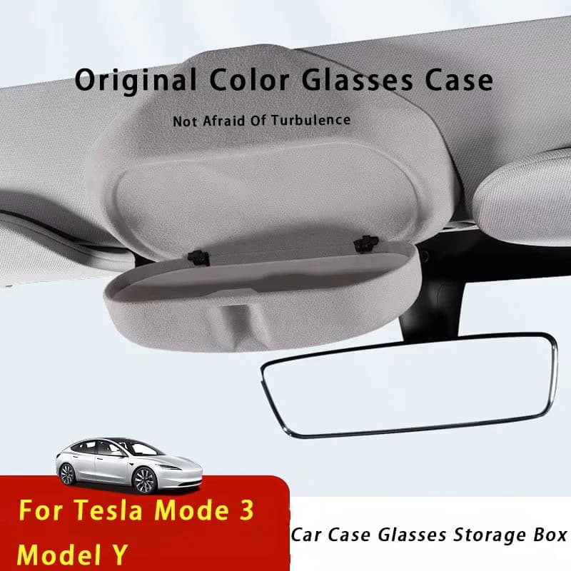 Car Sunglasses Case Glasses Storage Box Holder For Tesla Model 3 Highland 2023 For Model Y/3 Car Glasses Case Box Car Accessorie