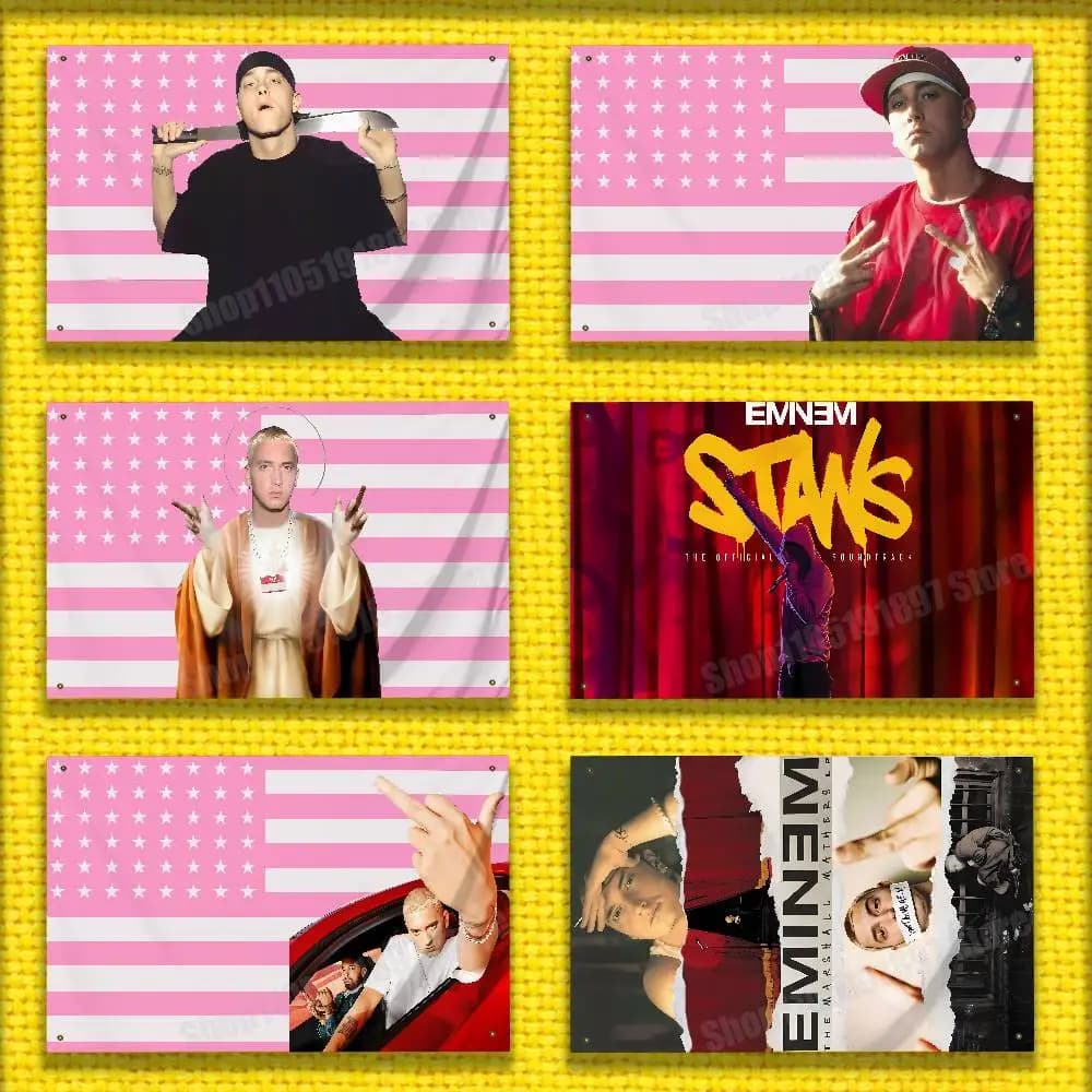 E-Eminem America USA Flag For 60*90cm 60*110cm 150*200cm 100*150cm 80*120cm 50*70cm Bedroom Banner Tapestry
