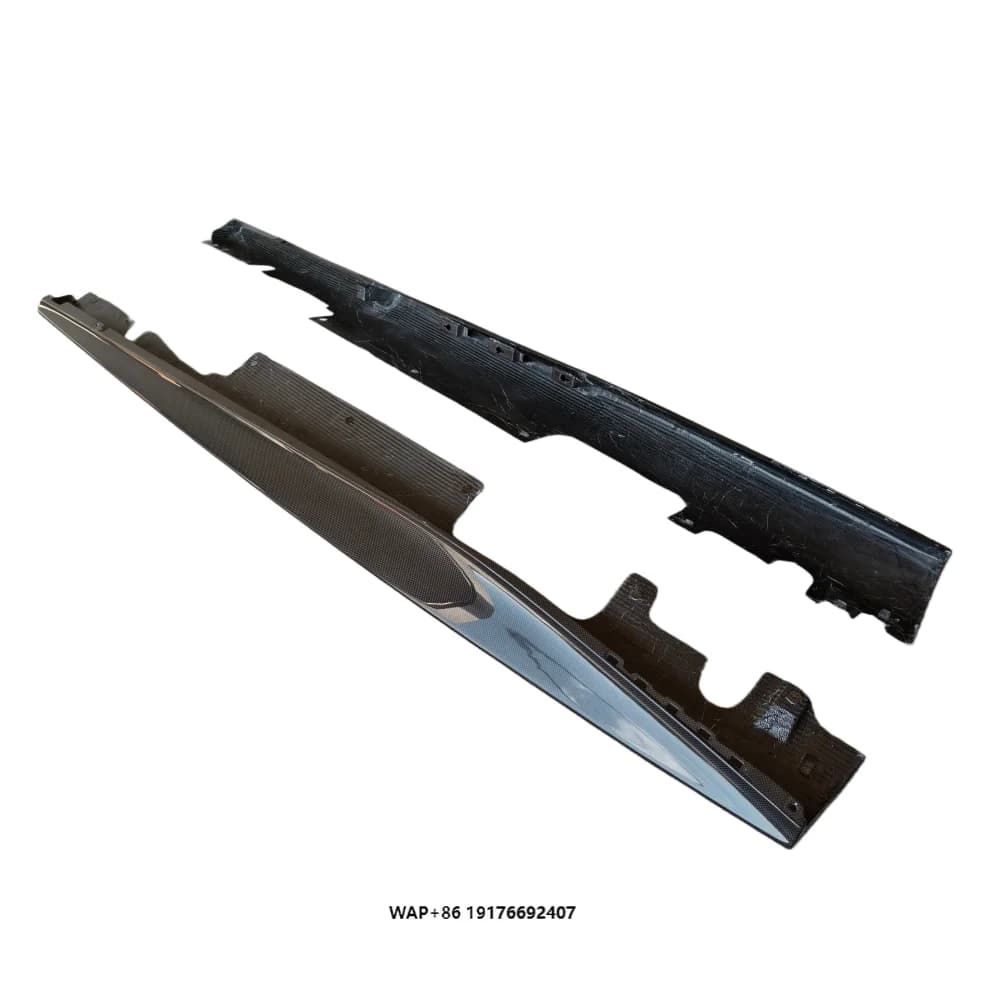 Upgraded OEM Style Dry Carbon Fiber Side Skirts, Skirt Edges, Spoiler Version, Body Parts Upgrade for Roma