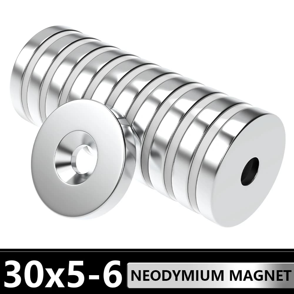 30x5-6mm With Holes iman Refrigerator Magnets DIY Office Whiteboard Workshop