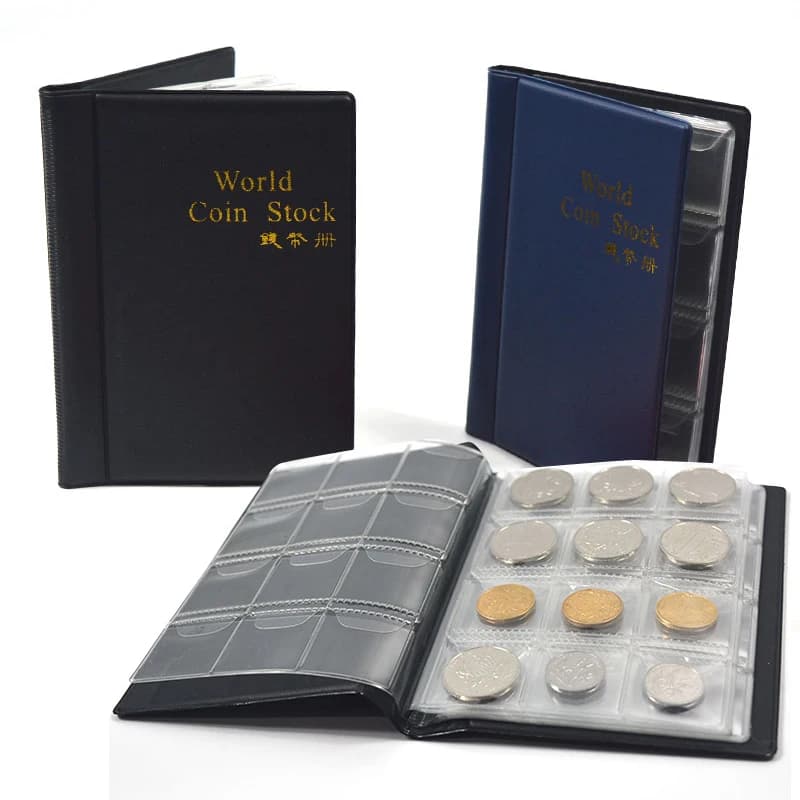 Coin Collection Book Opening Stock 120 Coins Pocket Money Penny Storage Bag Collection Album Collect Coin Album Coin Holder