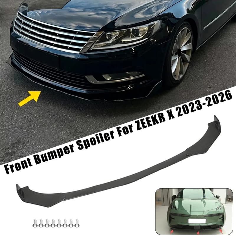 Sport Front Bumper Splitter Spoiler Lip For ZEEKR X 2023-2026 5Pcs Adjustable Sectional Car Exterior Tuning Body Kit