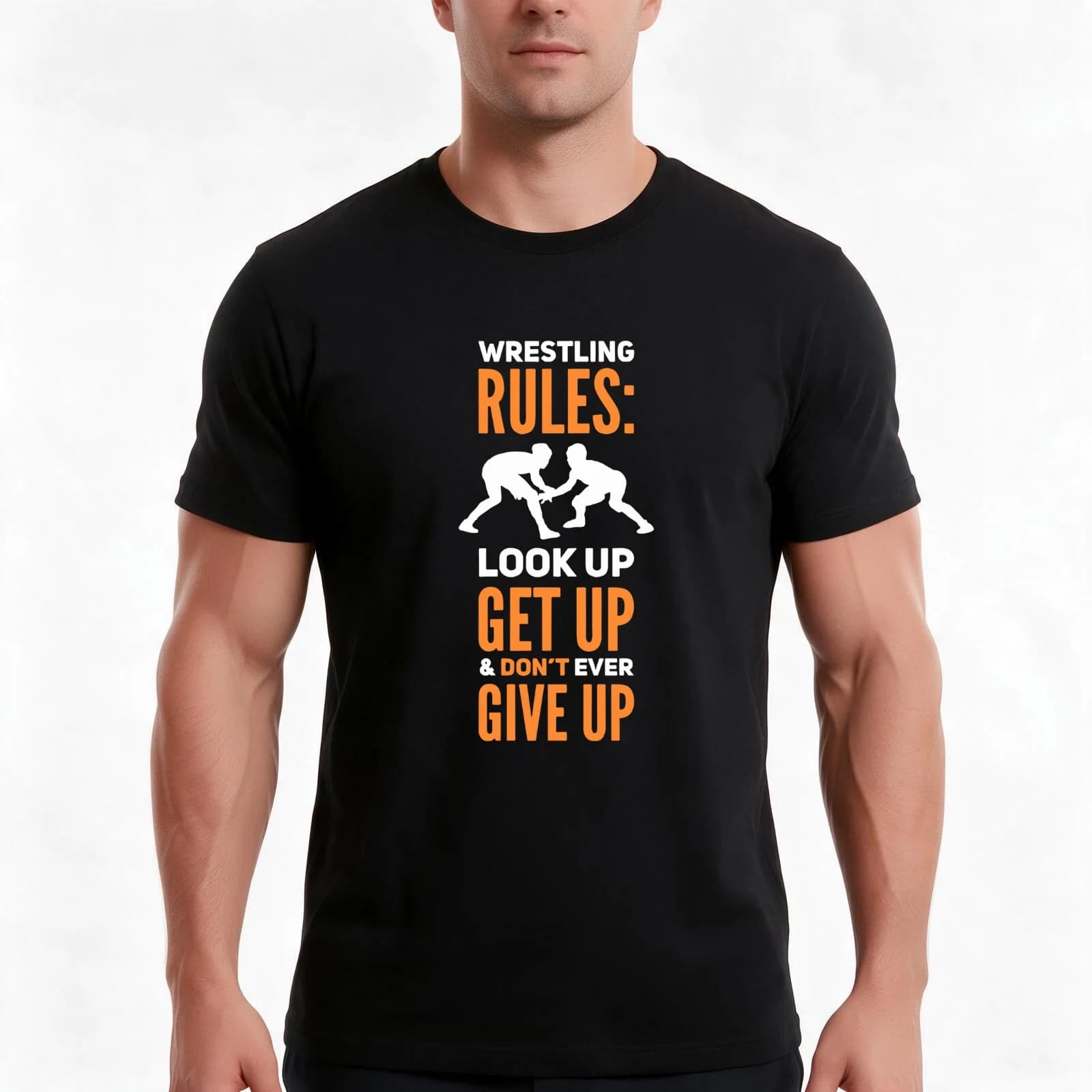 Wrestling Wrestler Gift Wrestling Rules T-Shirt, Summer Casual Cotton Tee, Oversized Streetwear Tops, Vintage Graphic Print