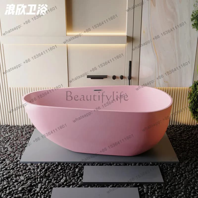 Acrylic bathtub household small apartment independent Japanese-style homestay color retro customization