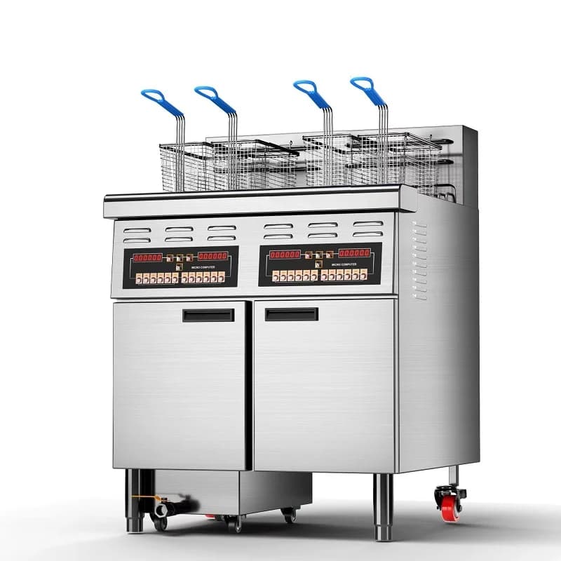 High Quality Commercial Computer Control 2 Tanks Deep Fryers Machine For Restaurant