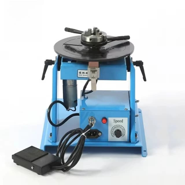 Hot Sale Custom Welding Turntable Rotary Positioner 15kg Vertical Capacity 1-10r/min Rotation Speed 0-90 Tilt Angle
