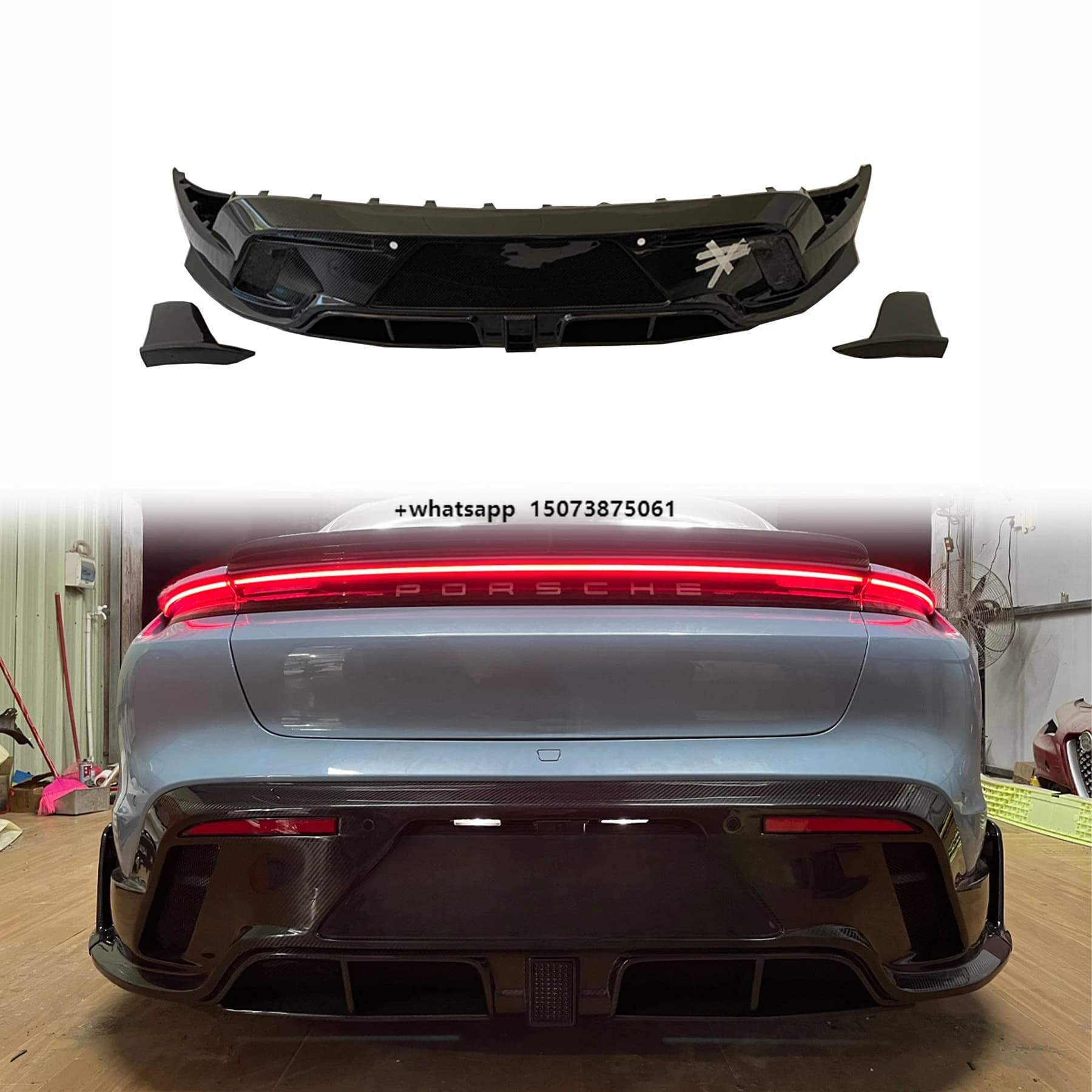 Taycan Auto Parts Rear Lip Rear Spoiler M Style Dry Carbon Fiber Body Kit Automotive Accessories for  Taycan