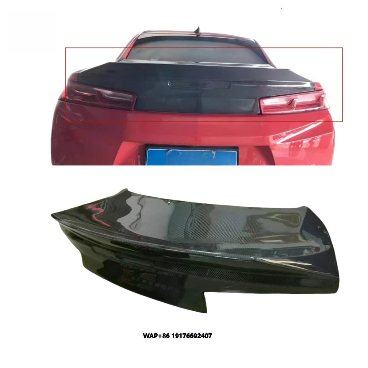 2011-2019 for Camaro Carbon Fiber Rear Spoiler Body Kit Engine Hood Trunk Lid Front Bumper Car
