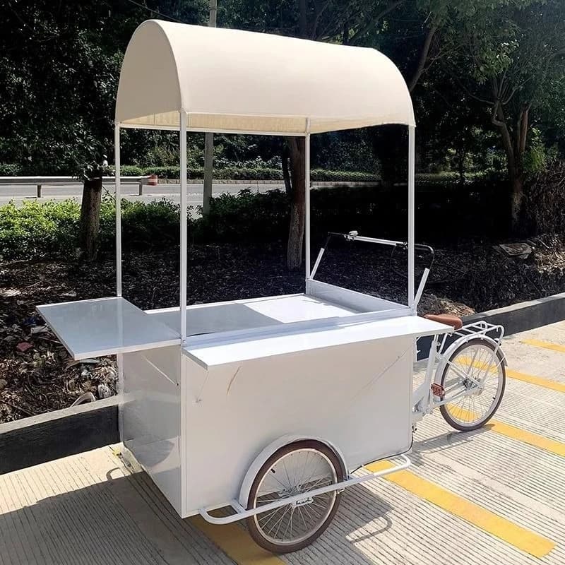 Night market food stall snack car dining car commercial street can ride three-wheeled bicycle mobile stall car display stand