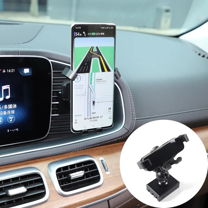 For Mercedes-Benz GLE GLS W167 X167 2020-2023 Aluminum Alloy Car Navigation Screen Right Side GPS Navigation Mobile Phone Holder