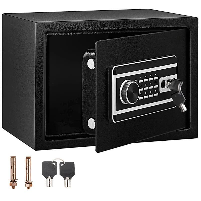 Fingerprint Locks Safe Deposit Box 0.8/1.7/2.1 Cubic Feet Digital Electronic Secret Hidden Piggy Bank for Money Guns