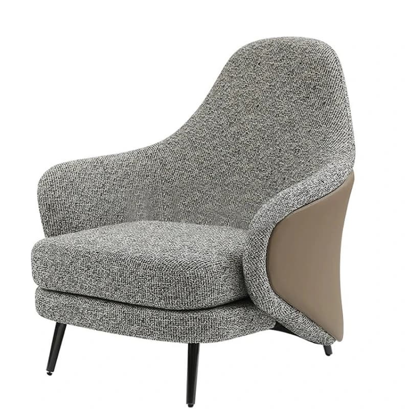 Minimalist Lounge Chair Knitted Fabric Armchair