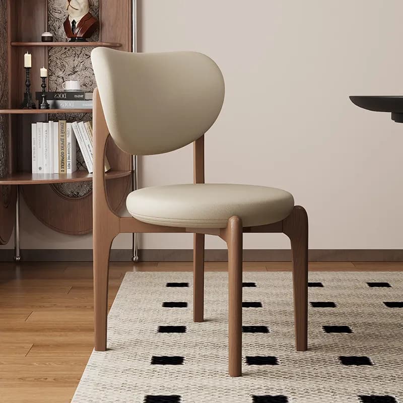 Modern Minimalist Solid Wood Dining Chairs Household Restaurant Hotel Chairs Upholstered Back Chairs Restaurant Armchair