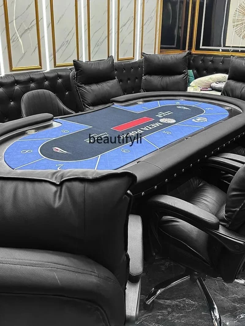 A176 YY Poker Table Suit High-End Card Table Club  De Pu Suit with Chips and Seats Table Cover Supporting