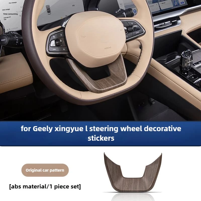 For Geely Monjaro Xingyue L 2021-2025 Car Steering Wheel Panel Decorative Sticker ABS Decoration Trim Frame Interior Accessories
