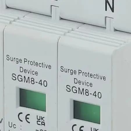 4P 20KA-40KA For Surge Arrester Gray PC Flame Retardant For P/rotection 420VAC DIN Rail Circuit Breaker Accessories