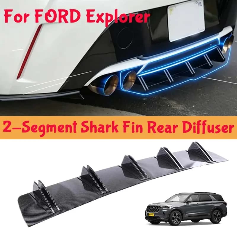For FORD Explorer Shark Fin Rear Diffuser Split Chassis Spoiler Auto Aerodynamic Parts Aerodynamic Modification