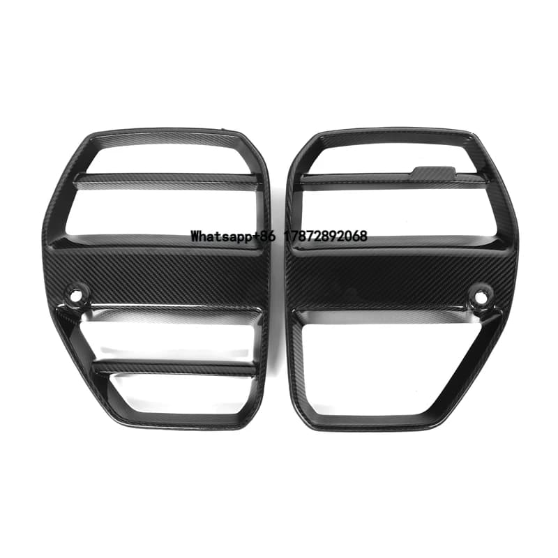 Dry Carbon Fiber ST Style Car Front Grille for  M3 M4 G80 G82 G83 2021+ G80 with ACC Carbon Grill