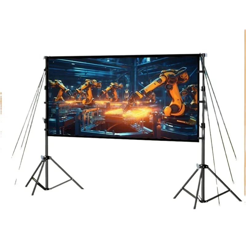 Outdoor projector, portable curtain, camping folding outdoor curtain, movable