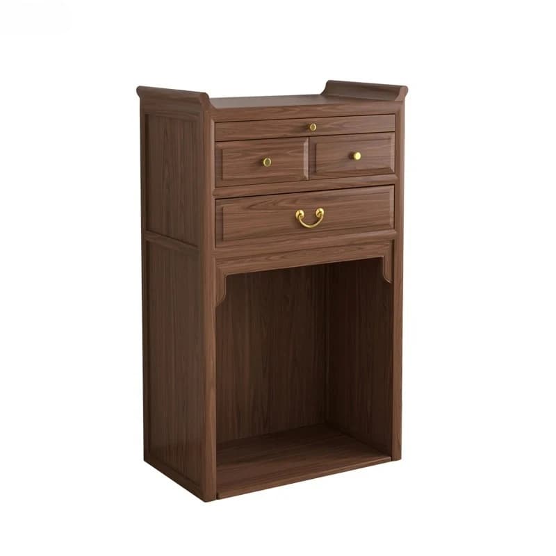 Black Walnut Solid Wood Landlord Cabinet Shentai Cabinet Serving Table Incense Case God of Wealth Table Gong Tai