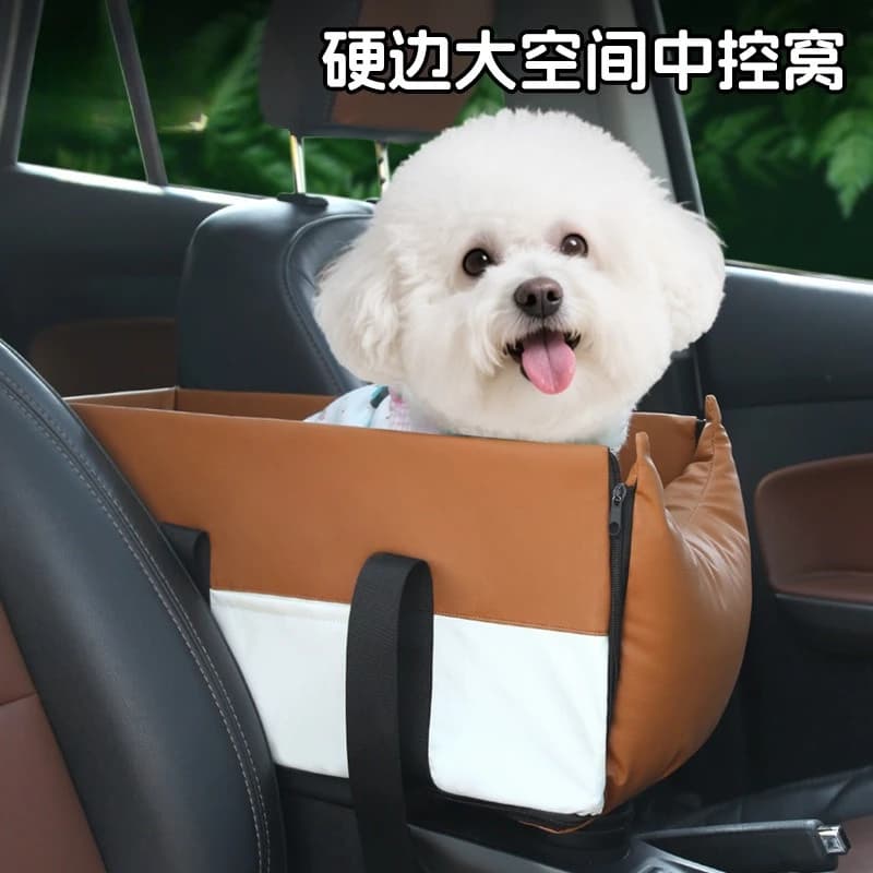 Central Control Car Dog Bed, Pet Small Dog Car Safety Seat, Cat Front - Seat Travel Essential, Hard - Sided with Large Space
