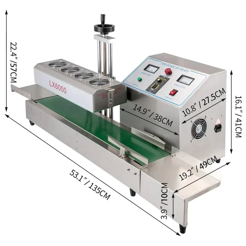 V V Induction Bottle Sealer LX-00 Cap Diameter 0.-. Inch Continuous Heat Sealing hine 0-00mm Bottl