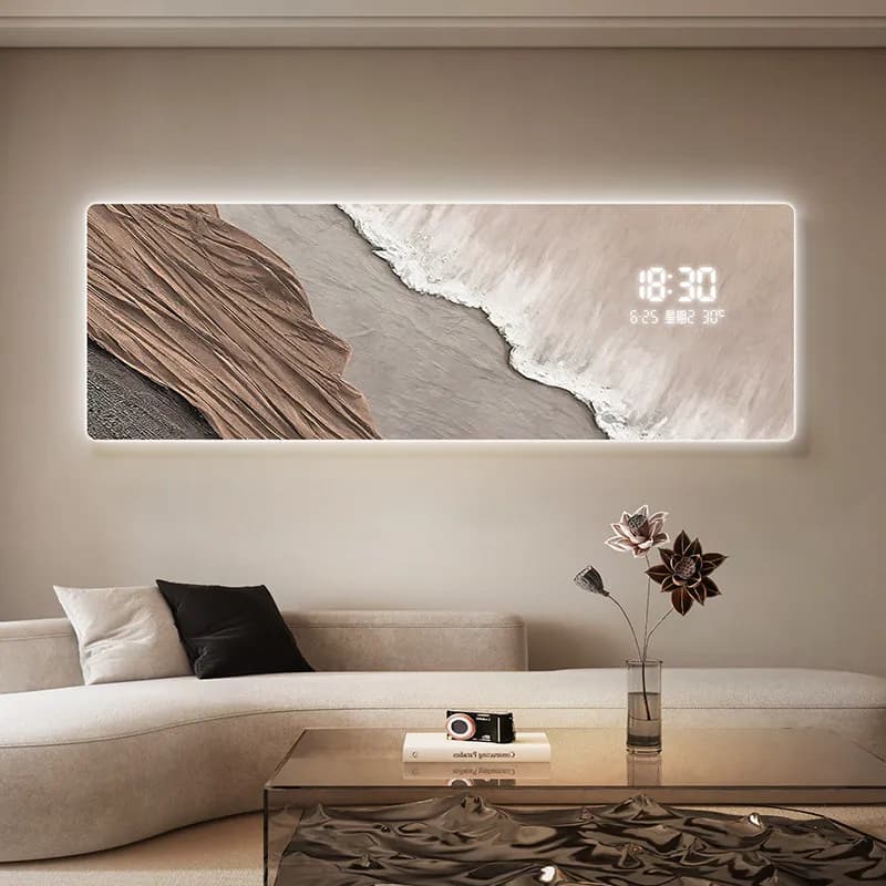 led led digital wall clock modern creative noiseless household decorative painting large hogar y decoración interior furniture
