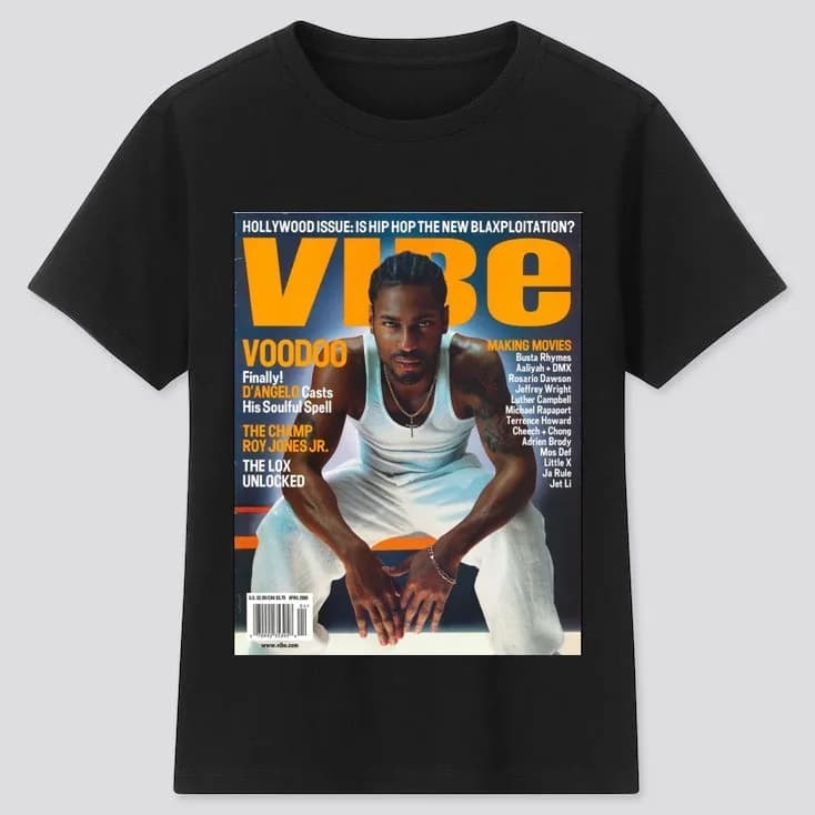 New Style Rest in Peace D'Angelo Vibe Cover 2025 T-Shirt Singer Brown Sugar Mens Graphic Tshirts Streetwear Portrait Short-sleev