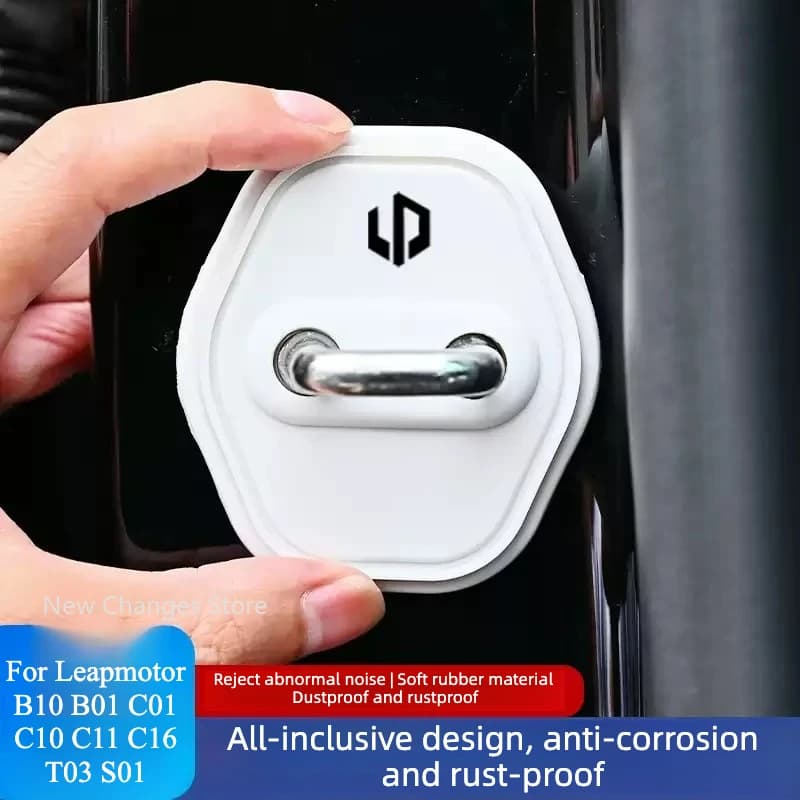 4Pcs Car Door Lock Cover Auto Emblem Protection Case For Leapmotor B10 B01 C01 C10 C11 C16 T03 Car Styling Modify Accessories