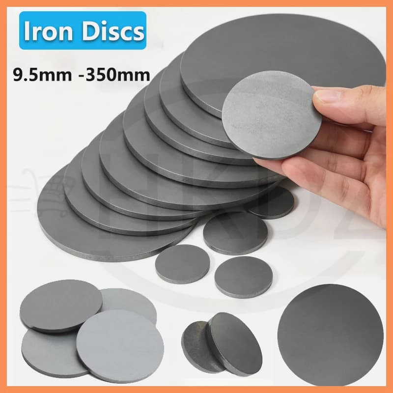 1Pcs Iron Discs Round Metal Flat Circle Plate Diameter 25 30 40 50 60 80 90 100 120 150 160 200 250 350mm Thickness 1.5mm -10mm