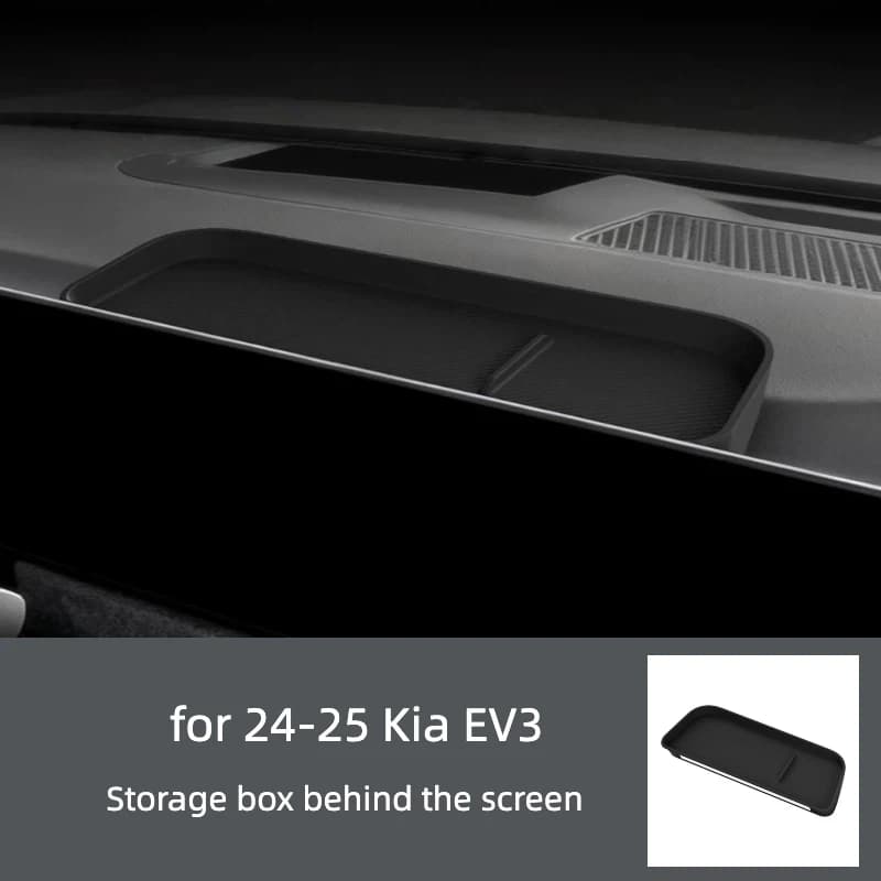 Suitable for 24-25 Kia EV3 silicone screen box rear storage box decorative box storage box accessories