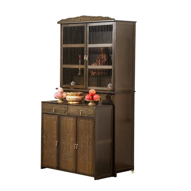LMM Home Buddhist Terrace Chinese Buddhist Hall Living Room Cabinet Standing Cabinet Shentai Home