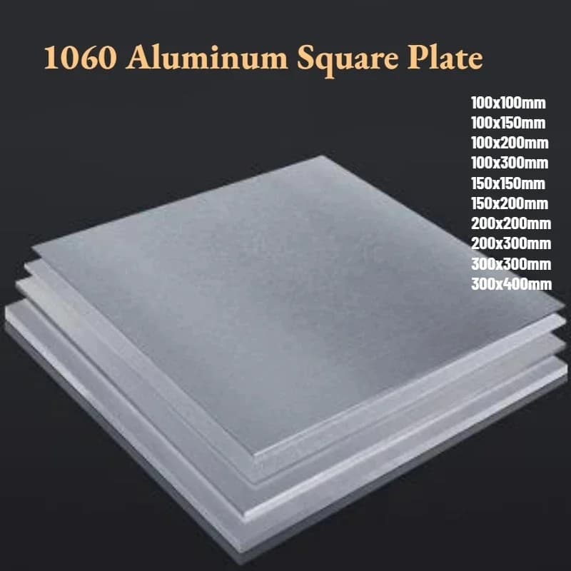1060 Aluminum Square Plate 100x100-300x400mm DIY Frame Metal Sheet 1-8mm Customizable For Signage Decoration