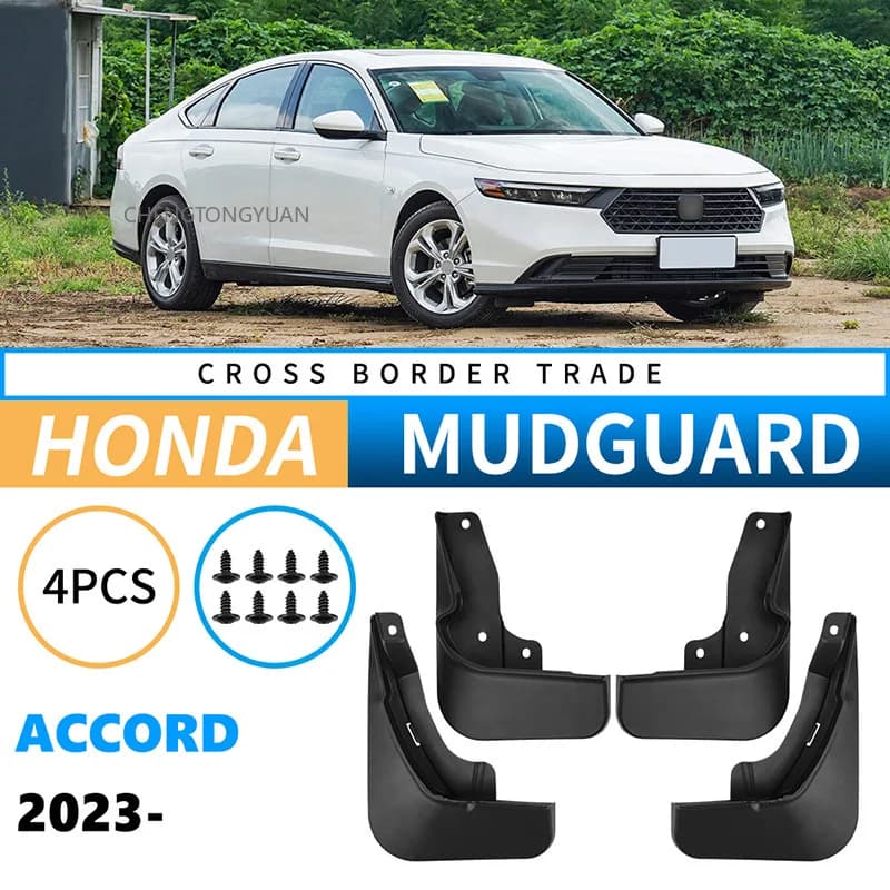 Mudguards Fenders for Honda Accord 2023 Black ABS Automotive Tire Accessories Car Exterior Decor Protective Parts Accessory