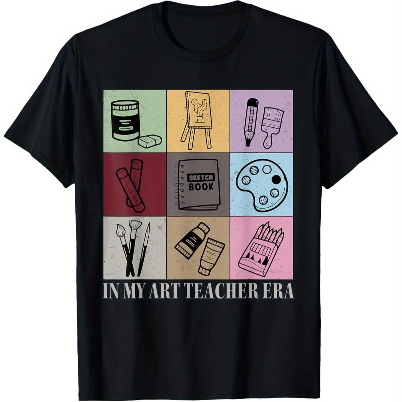 In My Art Teacher Era Retro Graphic T-Shirt 100% Cotton O-Neck Short Sleeve Summer Casual Mens T-shirt Streetwear