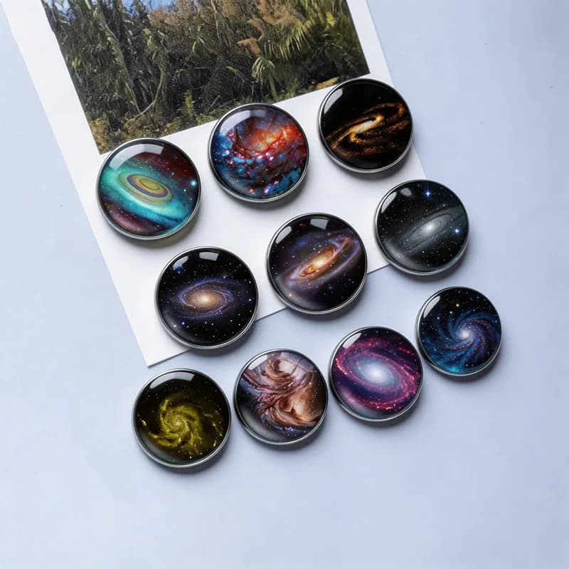 12pcs Creative and Funny Cute Galaxy Planet Refrigerator Magnets Sweet Creative Fridge Magnet Decorative