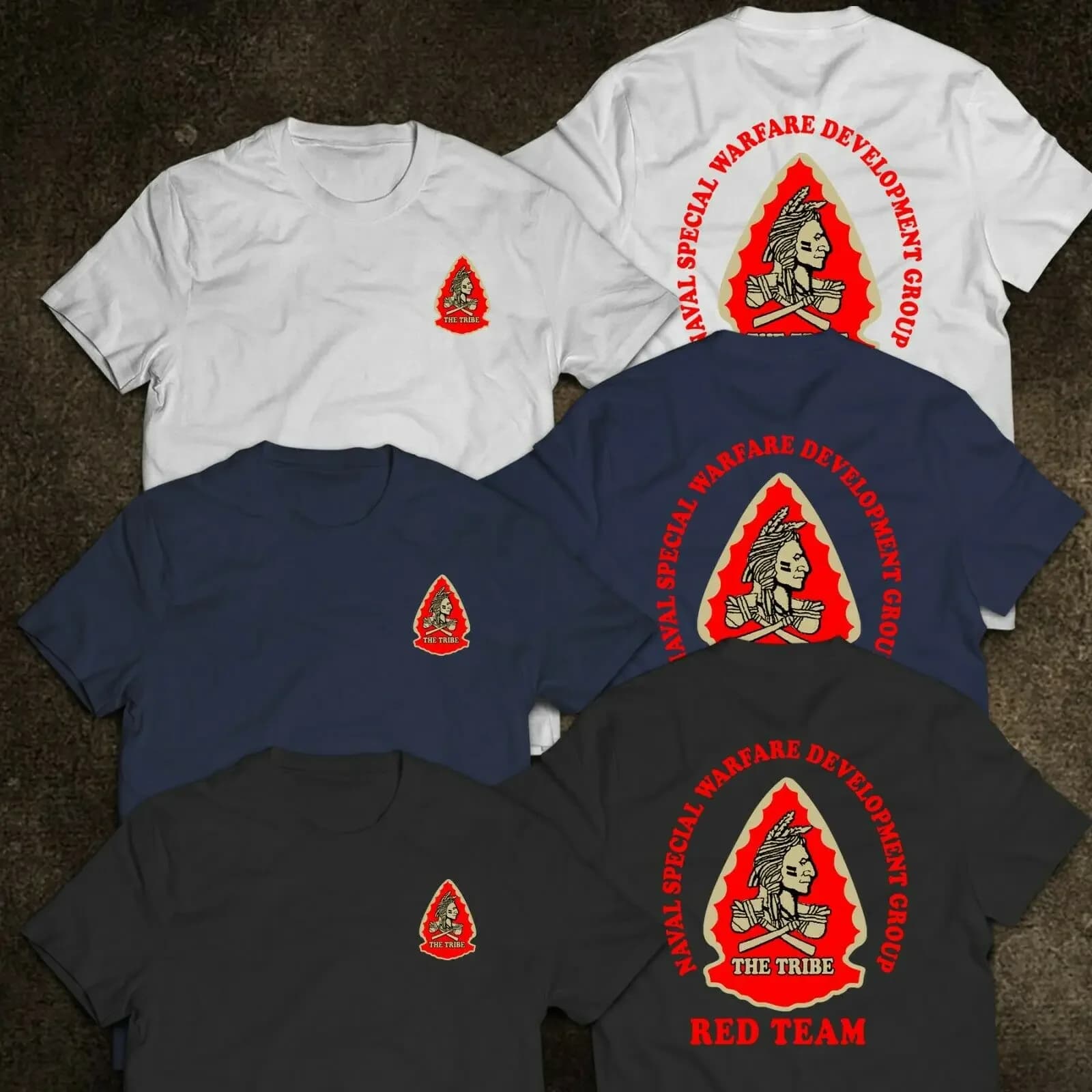 Naval Special Warfare Development Group Red Team The Tribe T-Shirt 100% Cotton O-Neck Summer Short Sleeve Casual Mens T-shirt