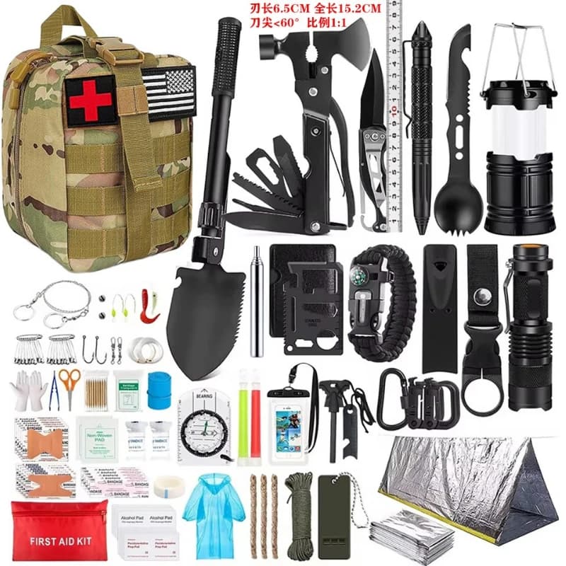 Outdoor Adventure Camping Equipment Supplies Survival Tools Set