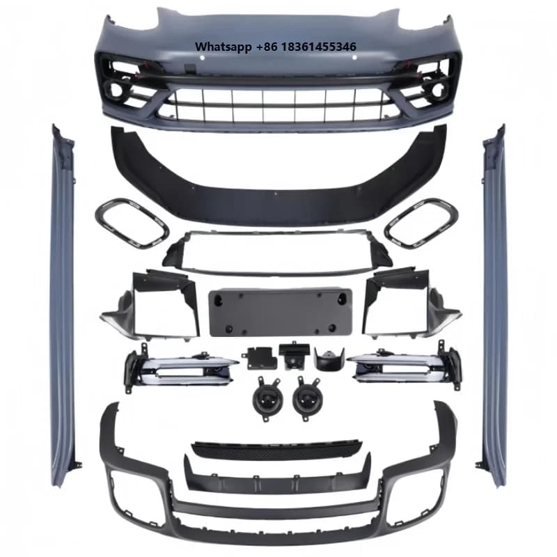 For  971 Upgrade to Turbo S Sport Style Front Bumper Assembly Side Skirts Rear Lip Car Body Kit