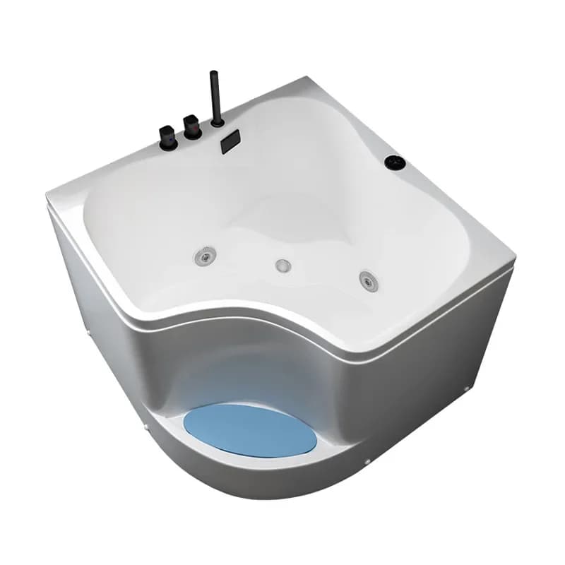 Mini triangular fan-shaped elderly deep bath tub, corner seated household small apartment adult bath
