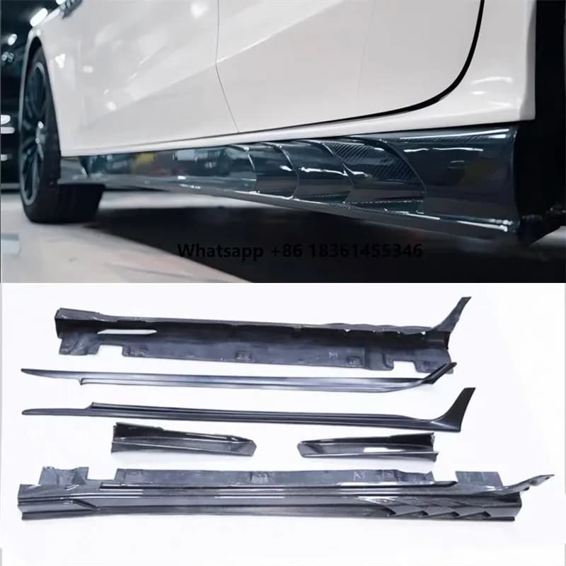 For  GT50 GT53 GT63 2018 2019 2020 2021 2022 ReaI Carbon Fiber Side Skirts Pane Spoiler